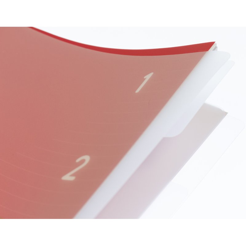 Kangaro collegeblok 4-in-1 A4, gelinieerd, rood, 100 vel