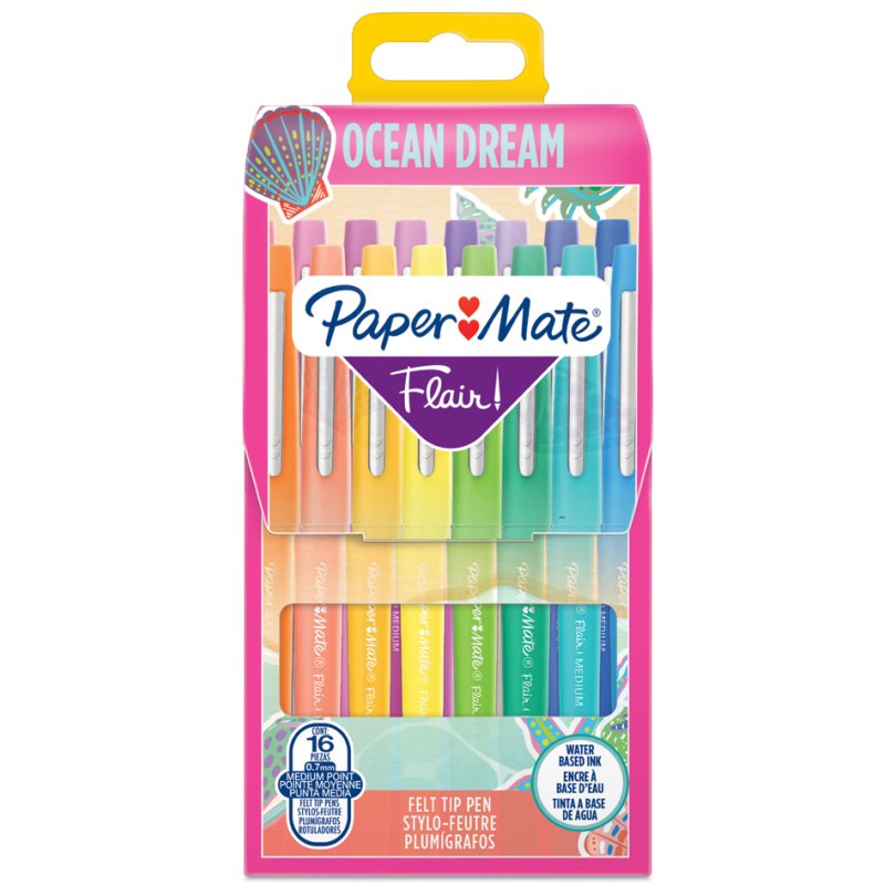 PAPER:MATE feutres Flair Ocean Dream, 1,0 mm, 12 pièces