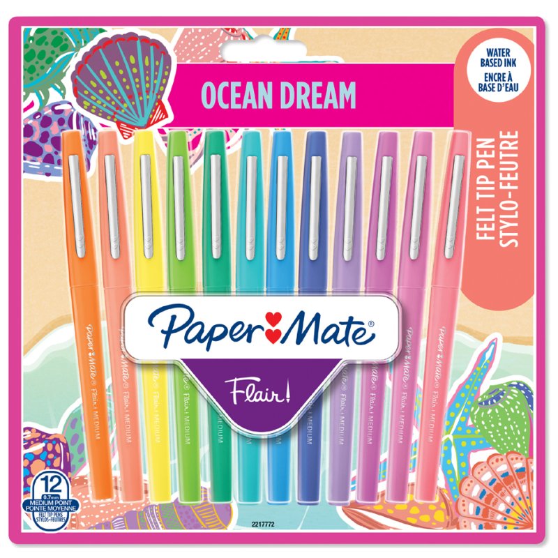 PAPER:MATE feutres Flair Ocean Dream, 1,0 mm, 12 pièces