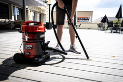 BRÜDER MANNESMANN nat- & droogzuiger, 25 liter, 1200 watt, zwart/rood