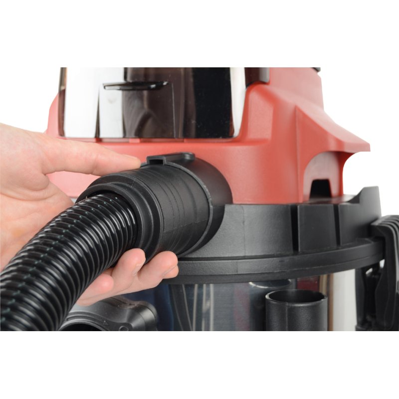 BRÜDER MANNESMANN aspirateur humide et sec rechargeable, 25 litres, noir/rouge, batterie 20V Li-ion