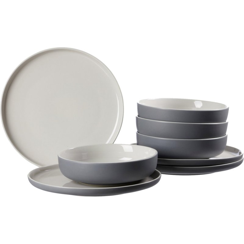 Ritzenhoff & Breker service de table JASPER, gris, 8 pièces, grès