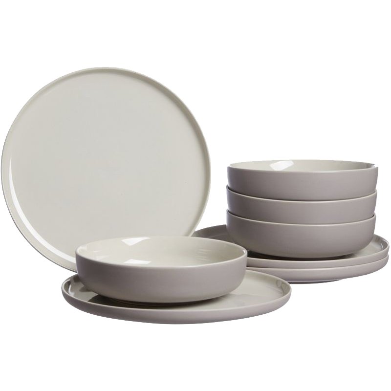 Ritzenhoff & Breker service de table JASPER, taupe, 8 pièces, grès