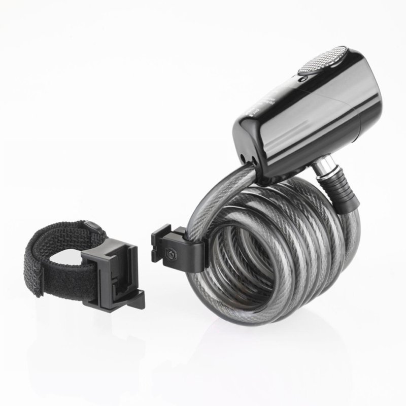 FISCHER serrure d'alarme en spirale, gris, 1200 mm, 110 dB