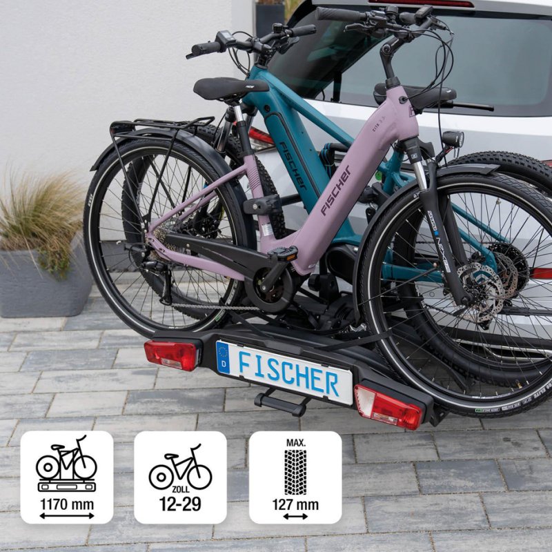 FISCHER expansion set bike rack RoadLine Black, 2 to 3 bikes, 60 kg