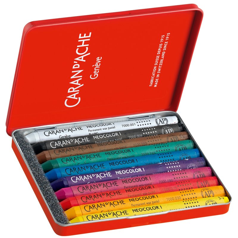 CARAN D'ACHE Neocolor I craies de cire, métallisé, 10 pièces
