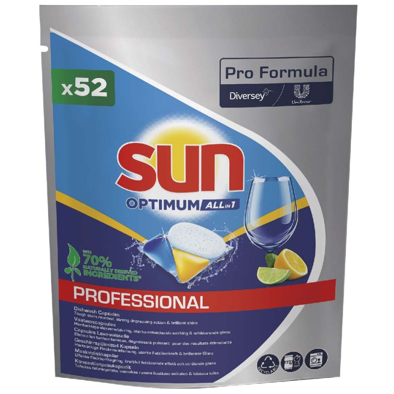 Sun vaatwastabletten Optimum ALLin1, 52 stuks