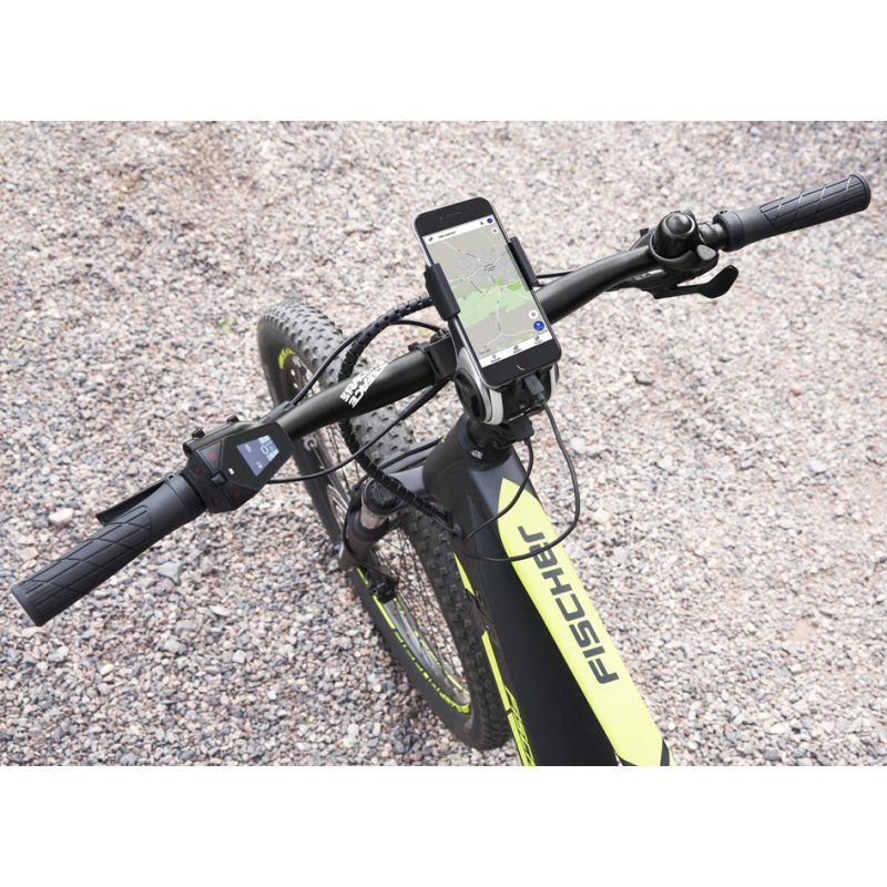 FISCHER support téléphone vélo, noir, 50-90 mm, haut-parleur Bluetooth