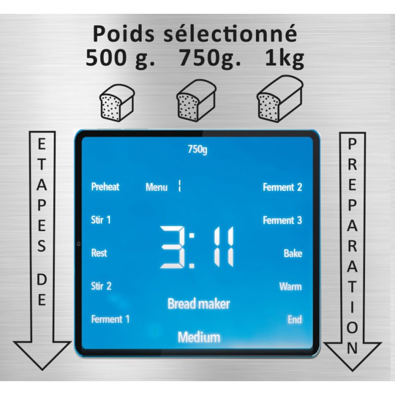 Little Balance broodbakmachine Easy Bread 650, 1 kg, 19 programma's, 650 watt