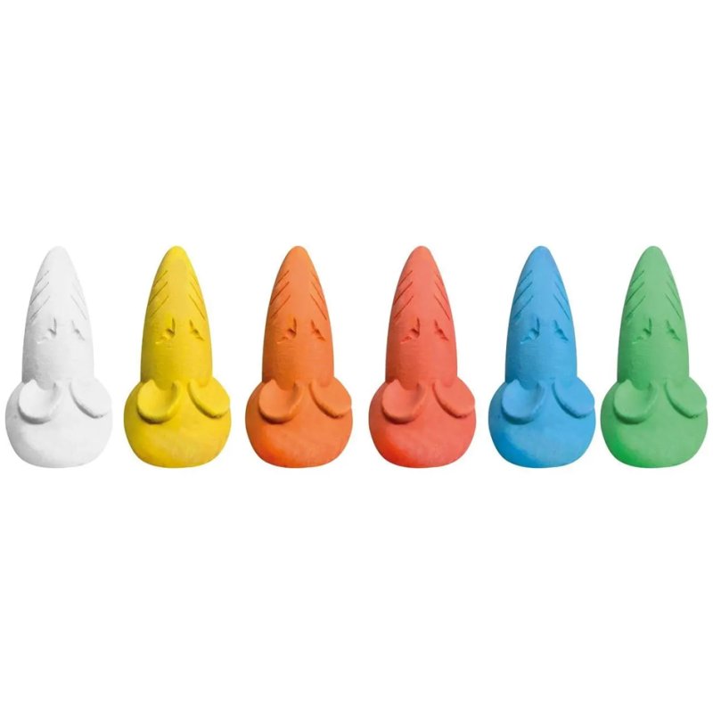 EBERHARD FABER craie trottoir Souris, forme ergonomique de souris, colorée, 6 pièces