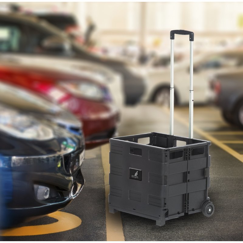 Kangaro opvouwbare transportkar met opvouwbare bak, draagvermogen 35 kg, 420×405×380 mm