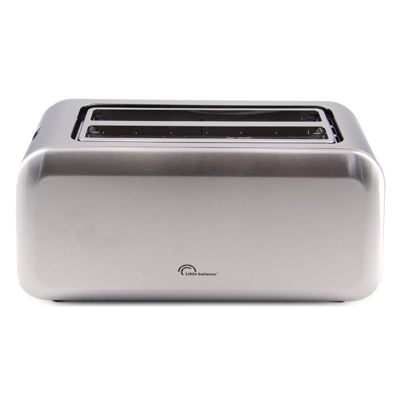 Little Balance broodrooster Dual Inox, 4 sneden, roestvrij staal, 1450 watt