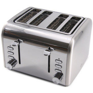 Little balance 4-schijven broodrooster Premium Inox, roestvrij staal, 1600 Watt