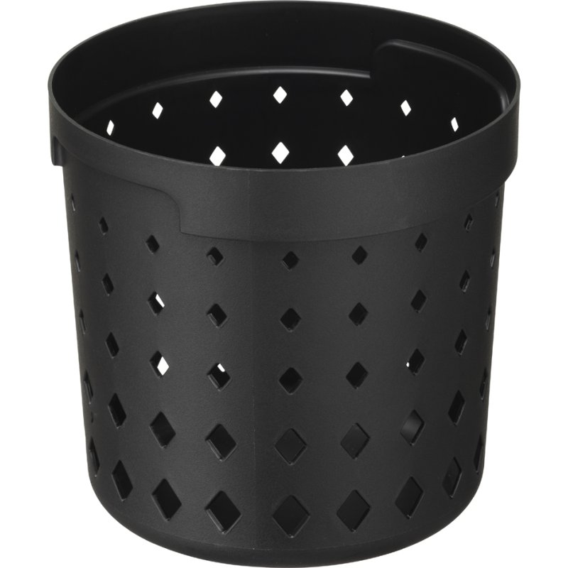 NHG Panier de rangement Seoul Round Organizer M, PP recyclé, noir, 1,3 litre