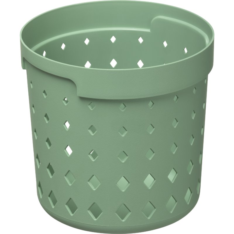 NHG Panier de rangement Seoul Round Organizer M, PP recyclé, noir, 1,3 litre