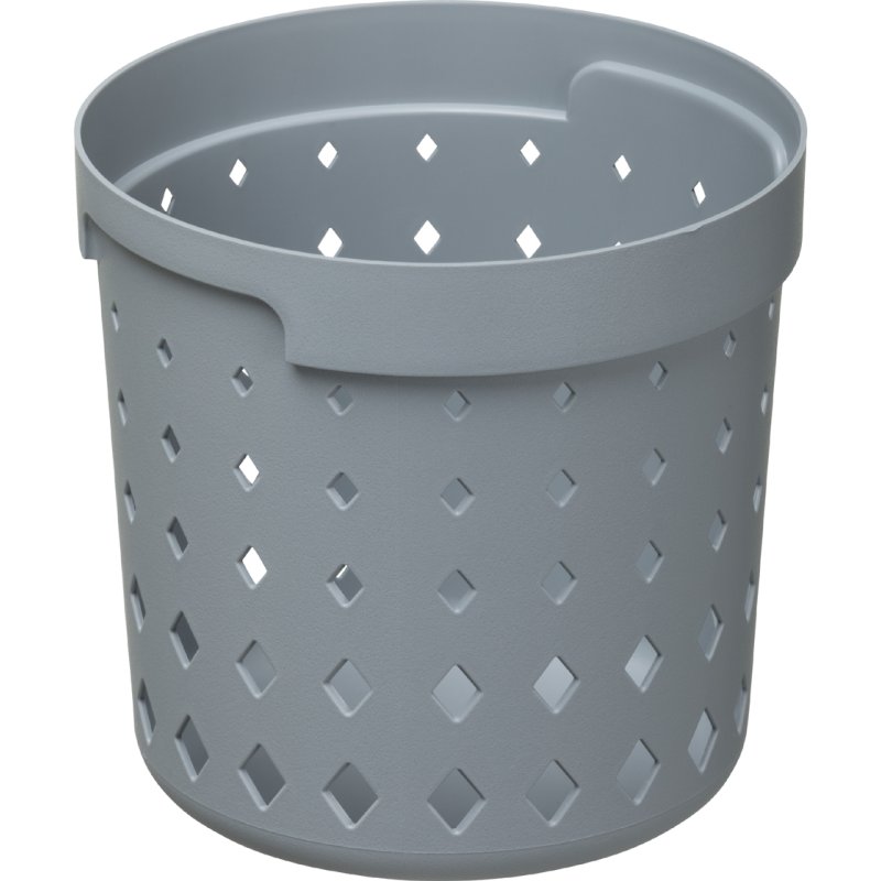 NHG Panier de rangement Seoul Round Organizer M, PP recyclé, noir, 1,3 litre