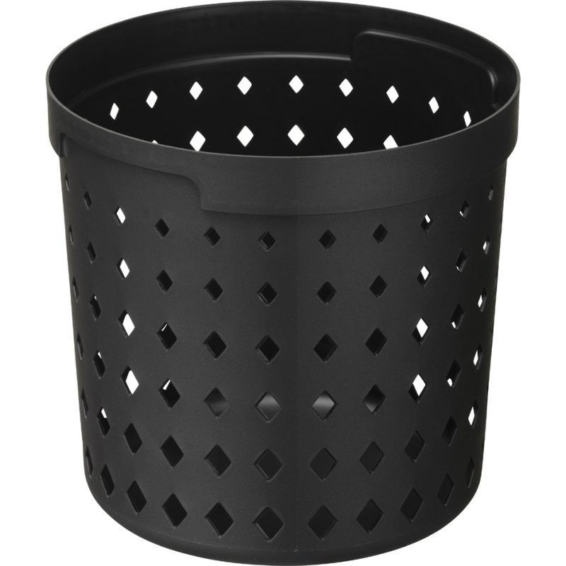 NHG panier de rangement SEOUL ROUND ORGANIZER L, PP recyclé, noir, 2,7 litre