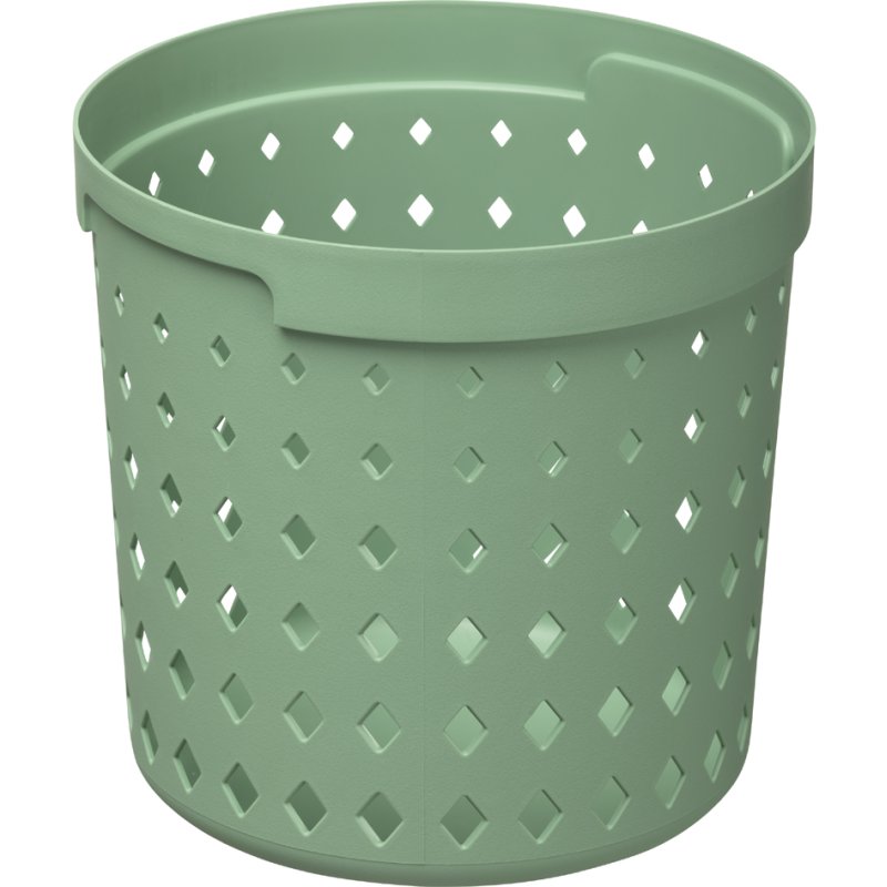 NHG panier de rangement SEOUL ROUND ORGANIZER L, PP recyclé, noir, 2,7 litre