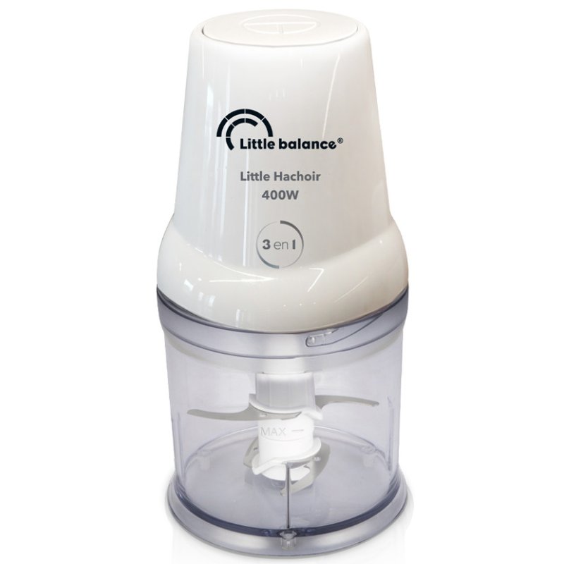 Little balance Mini 3-in-1 hakmolen, wit, 400 Watt, 0,5 liter