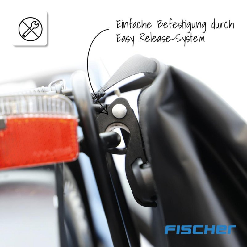 FISCHER bicycle bag PLUS Emendo, luggage carrier, waterproof, 23 litres