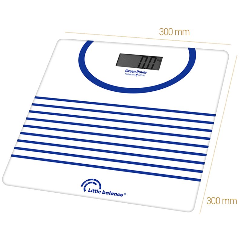 Little Balance Matroos digital bathroom scale, USB-C, blue/white, 180 kg