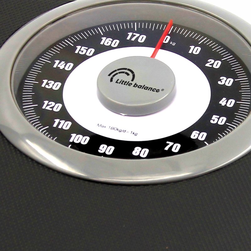 Little balance Comfort 180 analoge personenweegschaal, zwart, 180 kg