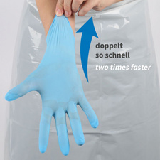 HYGOSTAR nitril handschoenen Rapid-On, poedervrij, blauw, maat M, 100 stuks