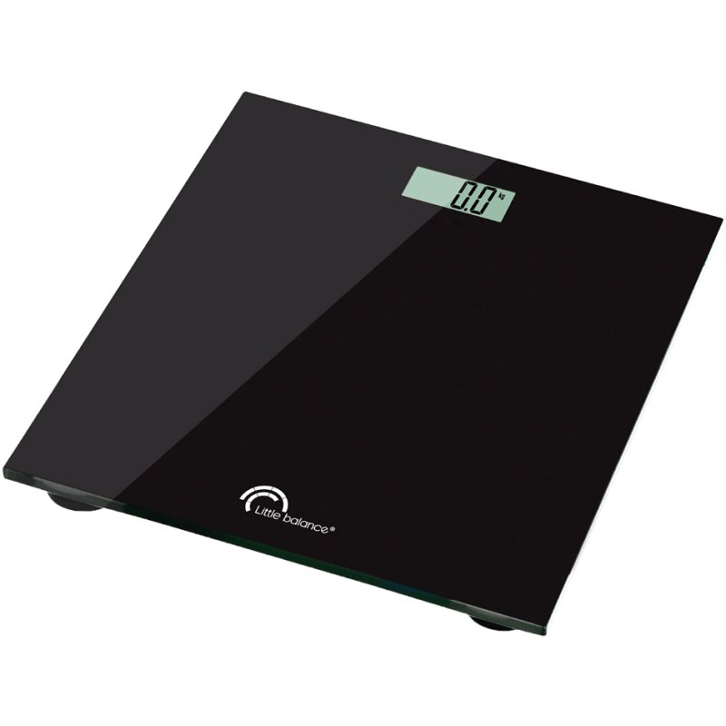Little Balance digitale personenweegschaal SB2, transparant, 180 kg, 300×300 mm