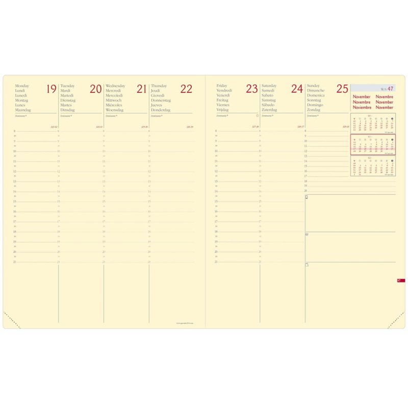 QUO VADIS agenda Président Prestige ML, 210 x 270 mm, bleu marine, fermeture élastique
