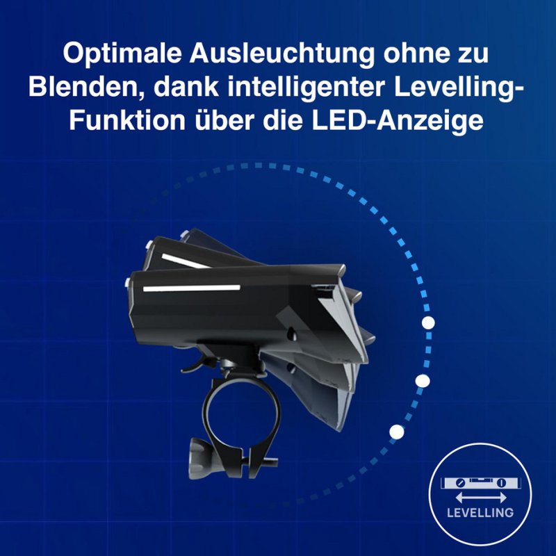 FISCHER rechargeable LED lighting set TWIN STOP, 100/80 Lux, Li-ion battery