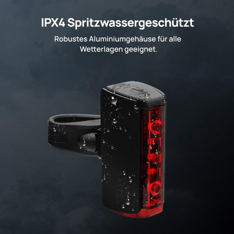 FISCHER LED-verlichtingsset TWIN STOP, 110 Lux, voor- en achterlicht