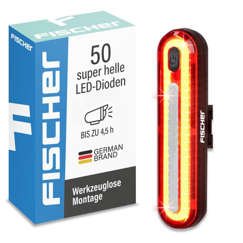 FISCHER bicycle LED rear light, aluminium housing