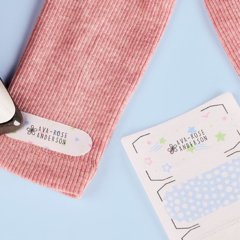 COLOP étiquettes textiles Marky, 28 pièces, 7 modèles, lavable 90°C