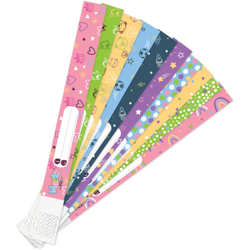 COLOP noodarmbandjes Marky, 20 stuks, inclusief permanente marker, zwart