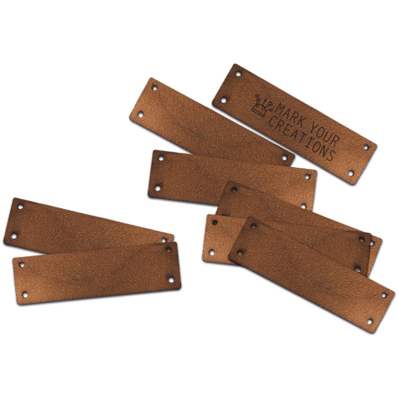 COLOP innaai-etiketten Craft Labeler, bruin, leer, 55×16 mm, 5 stuks