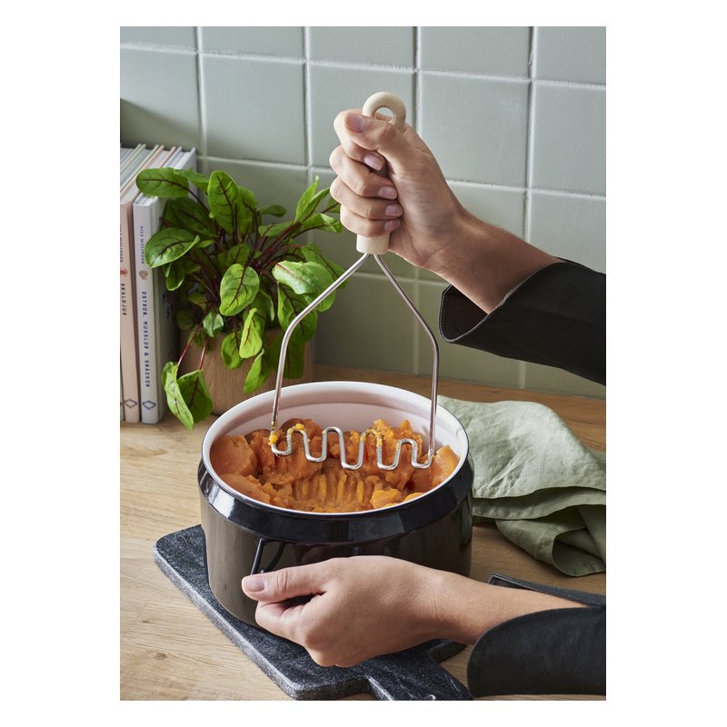 GastroMax aardappelstamper BIO, 280 mm, roestvrij staal/crème