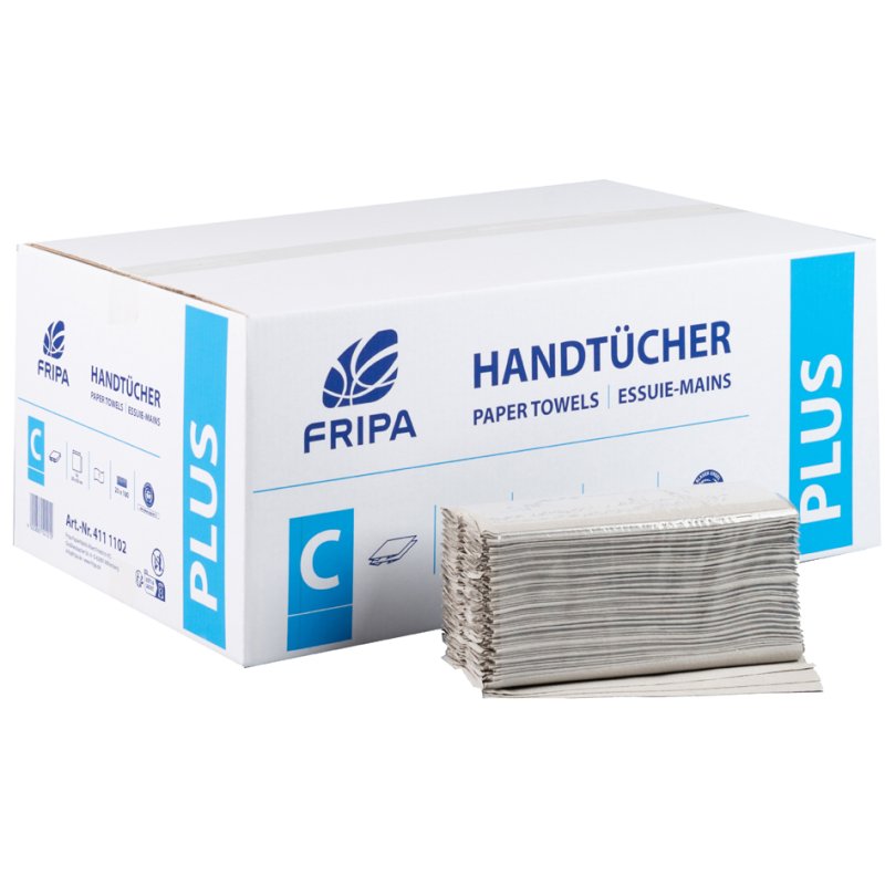 fripa handdoekpapier PLUS, C-vouw, 250 × 330 mm, naturel