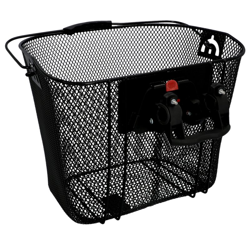 FISCHER panier de vélo pour guidon avec fixation rapide, noir, capacité 5 kg