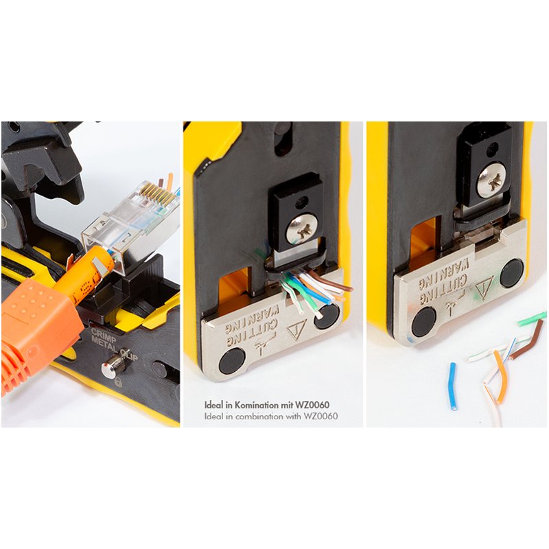 LogiLink Kit de connecteurs RJ45 modulaires Cat. 6A, orange, pass through, 10 pièces
