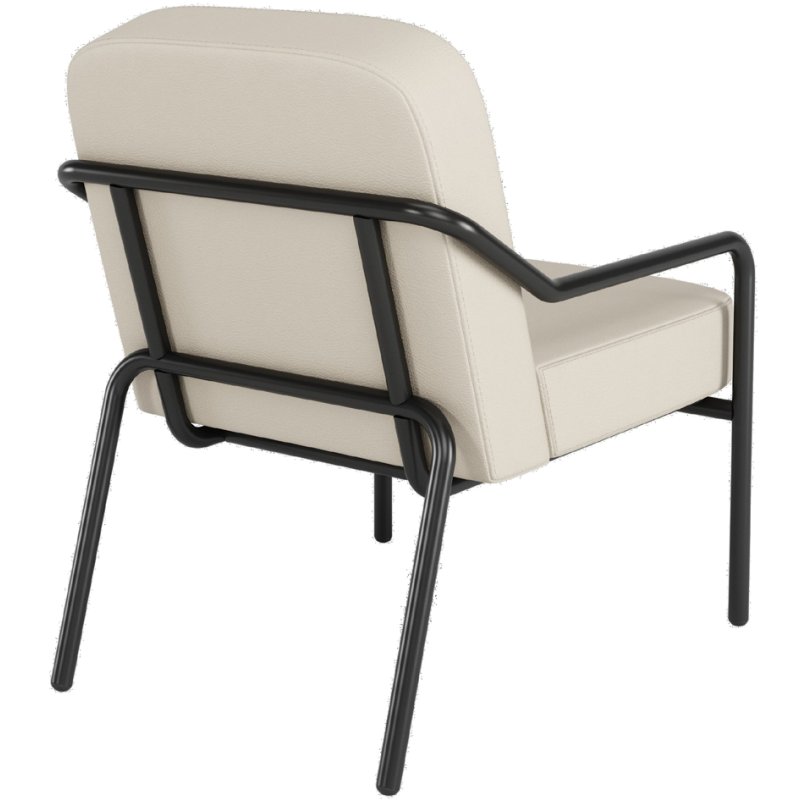 PAPERFLOW chaise visiteur MEDSO ROND S, simili cuir, rouge