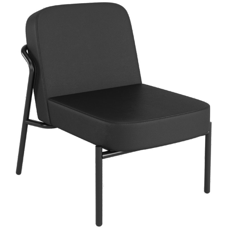 PAPERFLOW chaise visiteur MEDSO ROND S, simili cuir, rouge