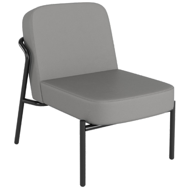 PAPERFLOW chaise visiteur MEDSO ROND S, simili cuir, rouge