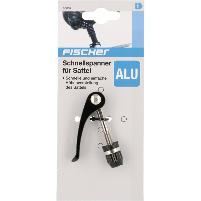 FISCHER bicycle seat clamp quick release, black, aluminium