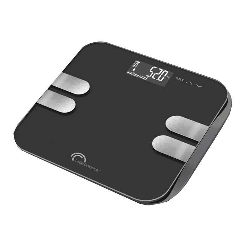 Little balance digitale personenweegschaal Body Wave, zwart, 180 kg, 4 sensoren