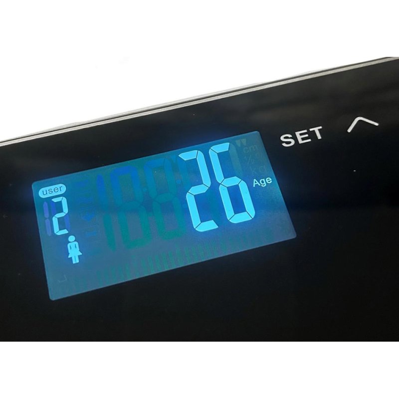 Little balance digitale personenweegschaal Body Wave, zwart, 180 kg, 4 sensoren