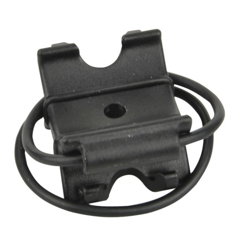 FISCHER universal bicycle pump holder, black, plastic, rubber bands