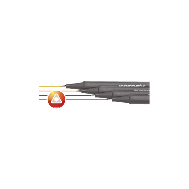 Kores fineliner K-Liner, assorted colours, 12 pieces