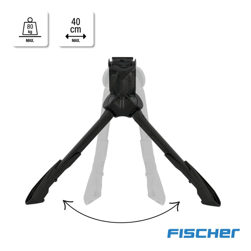 FISCHER support double vélo Jumbo, 27"-29", aluminium, capacité 80 kg