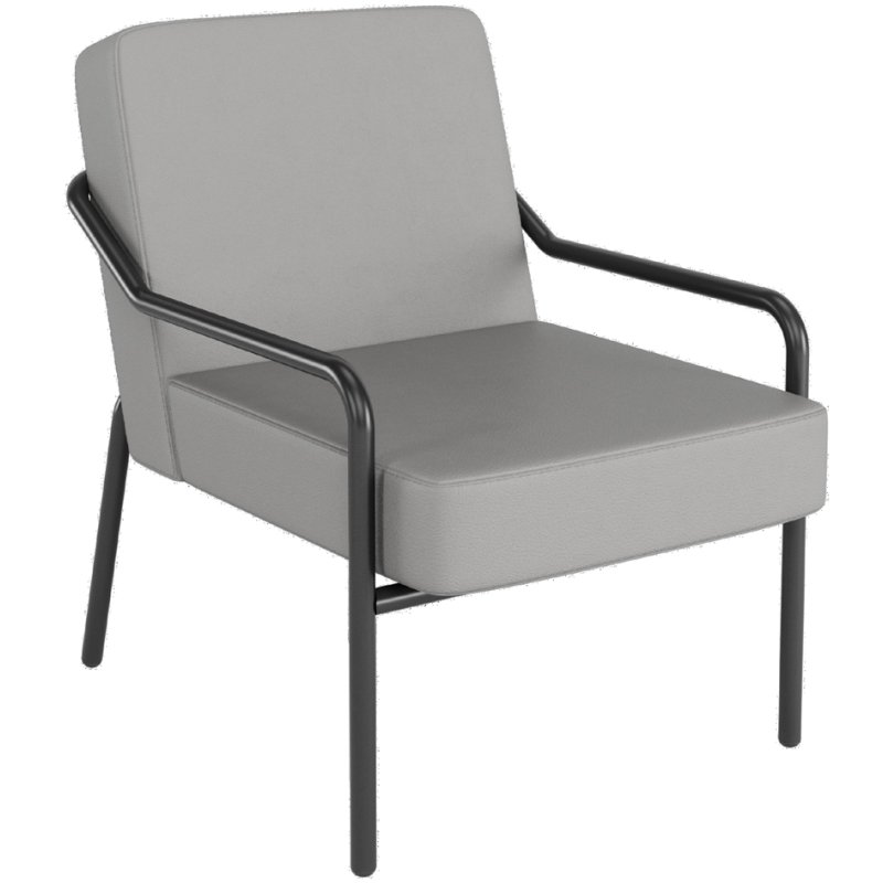 PAPERFLOW chaise visiteur MEDSO KLASSIK M, simili-cuir, noir, 120 kg