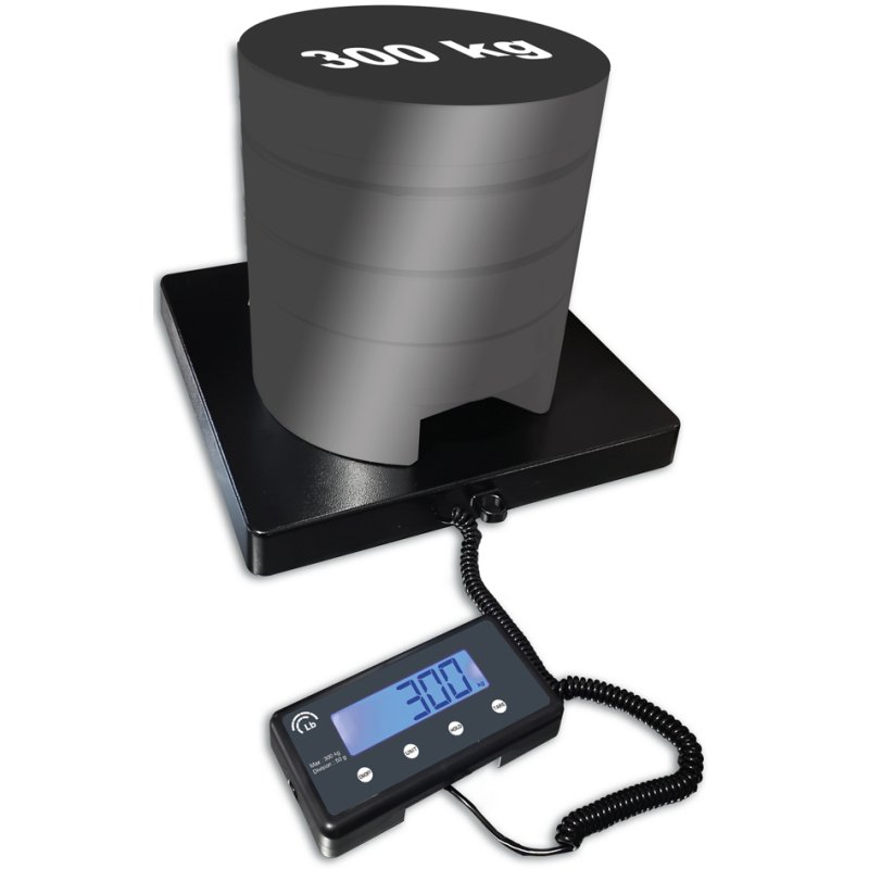 Little balance pakketweegschaal Pro e-300, 300 kg, 400×400 mm, zwart